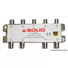 Solid 8-Way Power Pass Splitter Solid 8-Way Power Pass Splitter