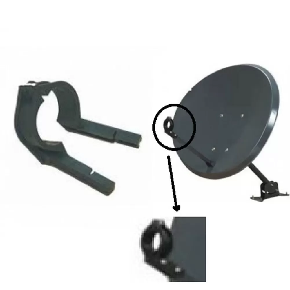 Elliptical Ku DTH LNB Holder / Bracket / Clamp / Claimp for DTH Dish Antenna  - 2pcs