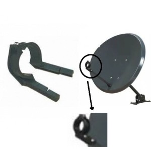 Elliptical Ku DTH LNB Holder / Bracket / Clamp / Claimp for DTH Dish Antenna  - 2pcs