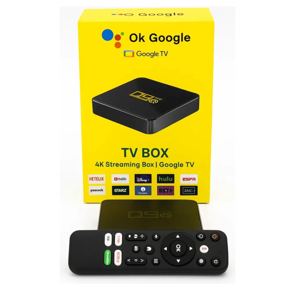 D9 Pro 4K Streaming Android TV Box with Voice Remote