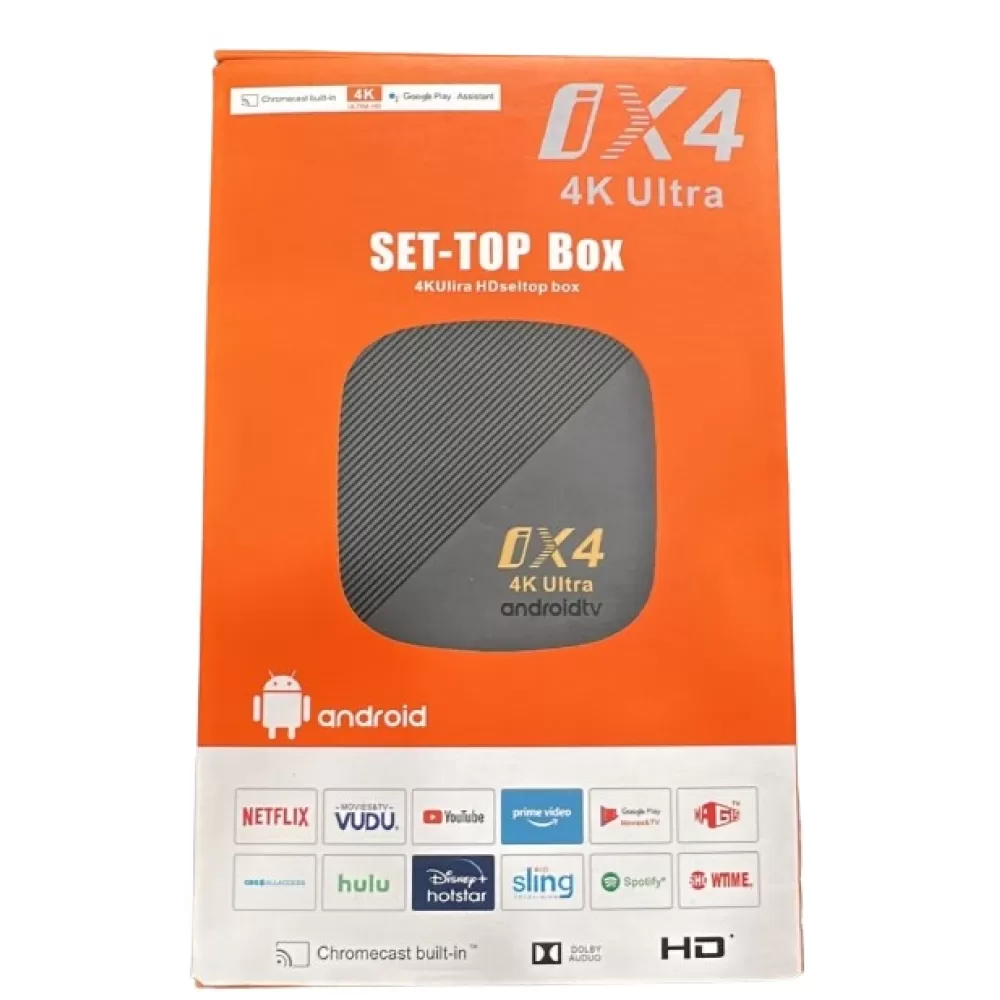 iX4 4K Ultra 4GB/64GB Android TV Box Smart Set-Top Box
