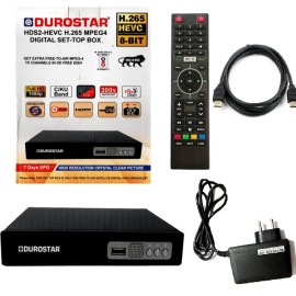 Durostar H.265, MPEG-4, HEVC-8Bits HD FTA Set-Top Box