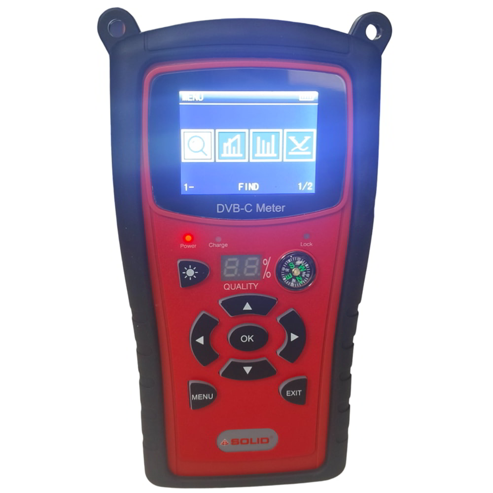 SOLID SF-750PRO Professional DVB-C (BER+MER) dB Meter with AC/DC Power Options