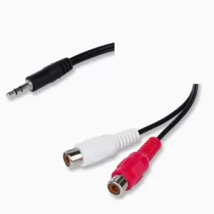 3.5mm Female Stereo to 2RCA Male Cable - 1M