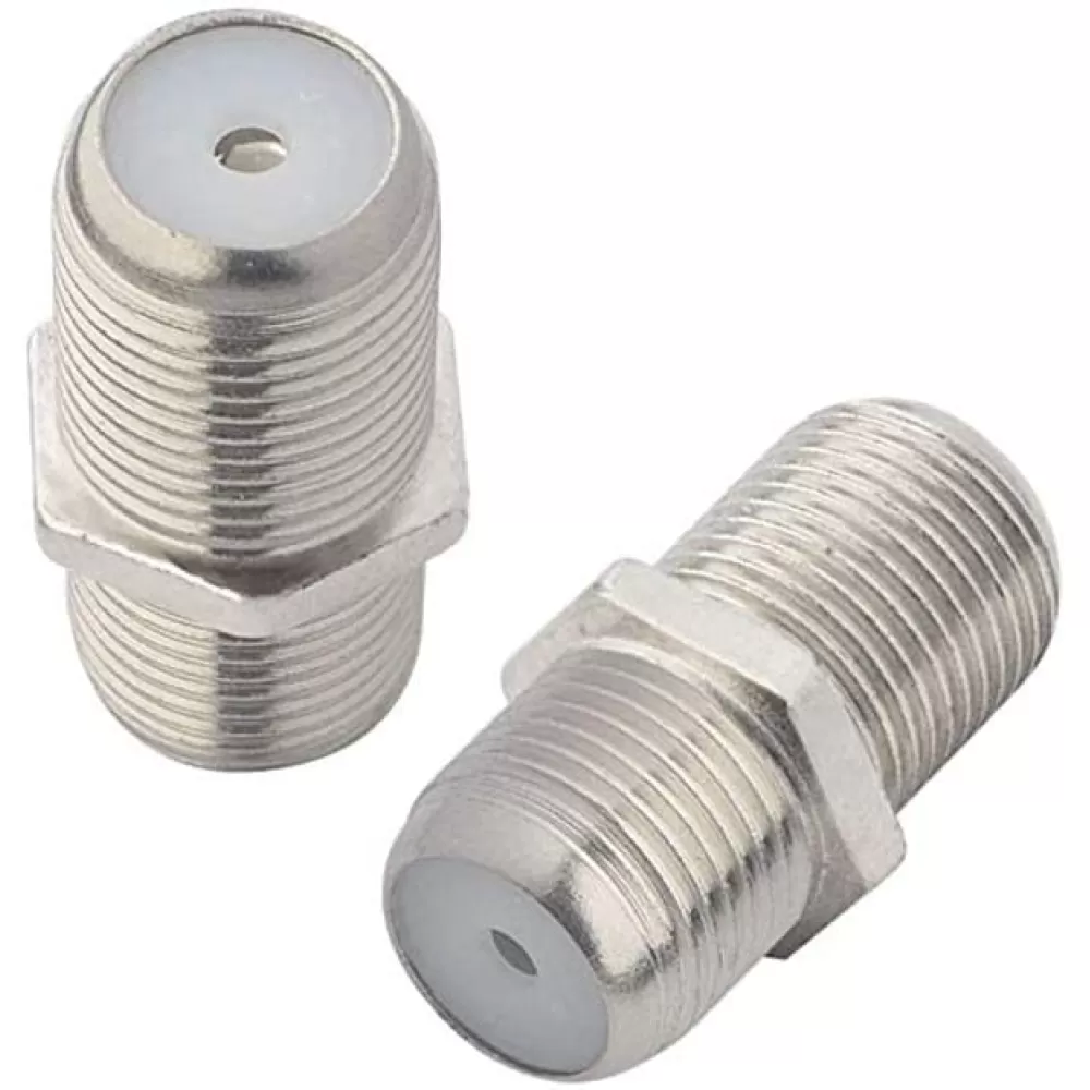 2 Way RG6 Coaxial Cable Extension Connector - Jointer - 2pcs