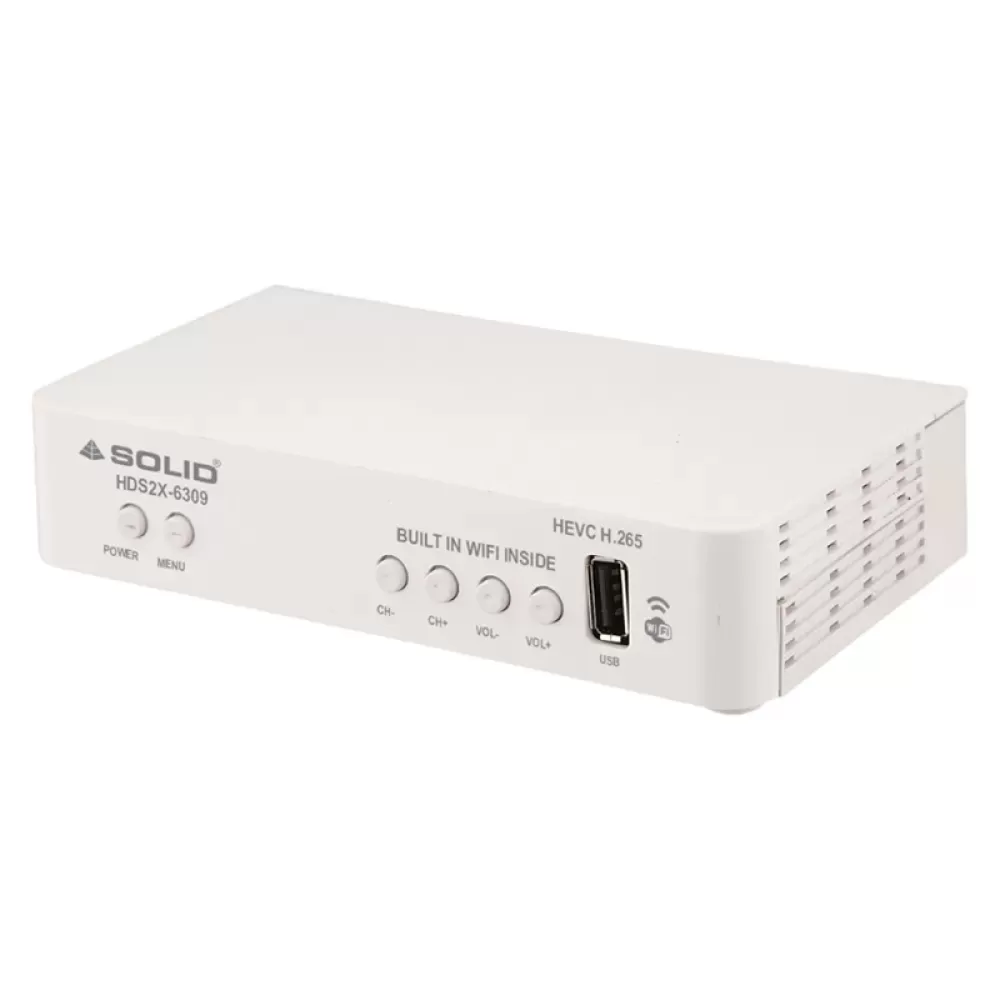SOLID 6309 Free-to-Air, H.265, MPEG-4, HD Set-Top Box, Suitable for DD Free dish