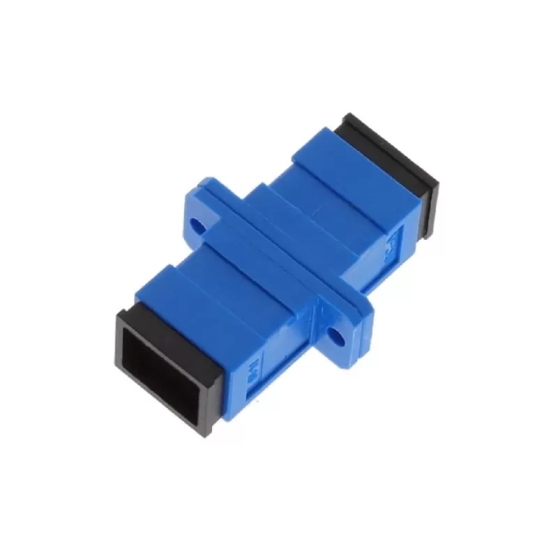 Fiber Optic SC/PC Simplex Adapter, Blue