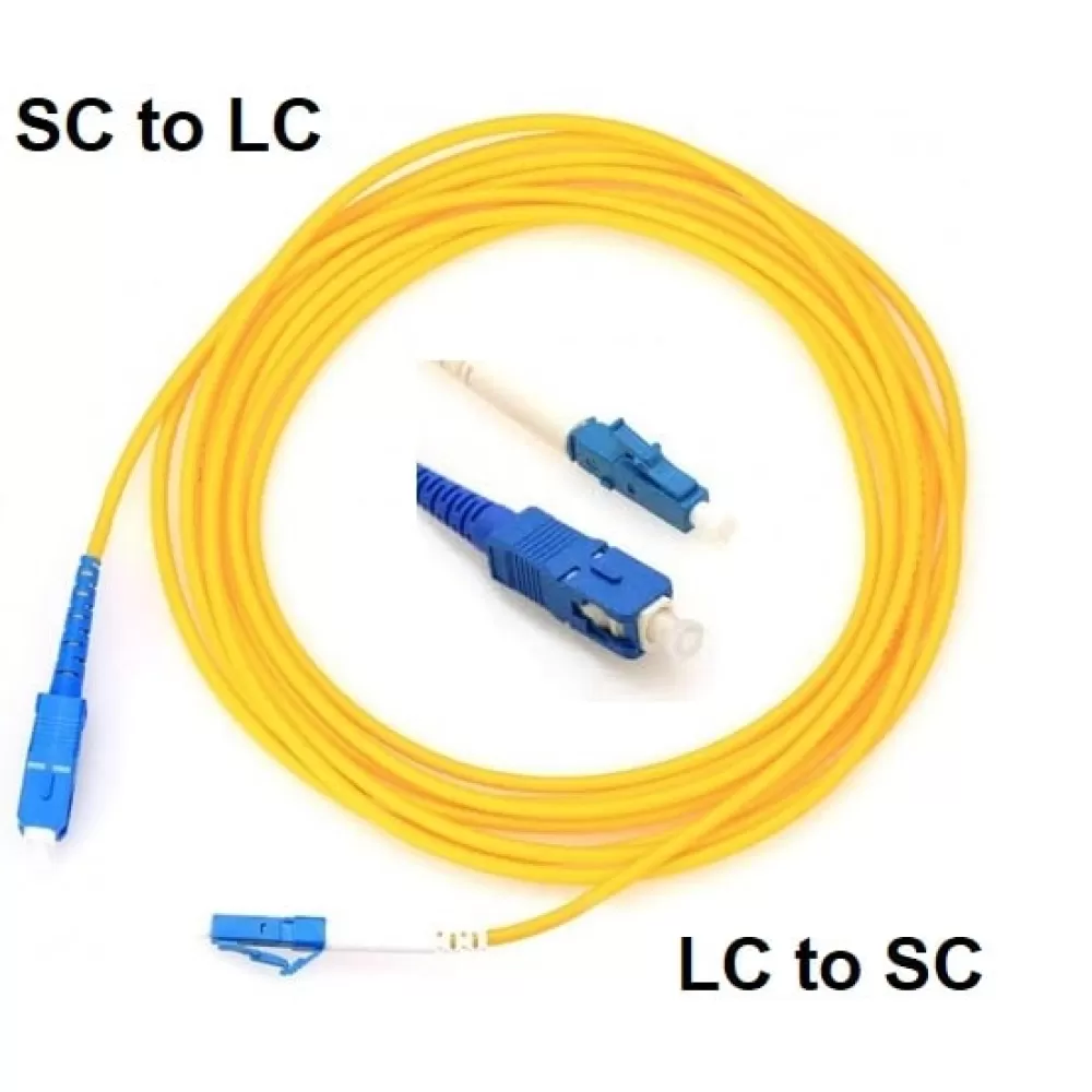 3m (9ft) SC to LC UPC Connector Simplex, Singlemode, G.657.A Fiber Optic Patch Adapter Cable