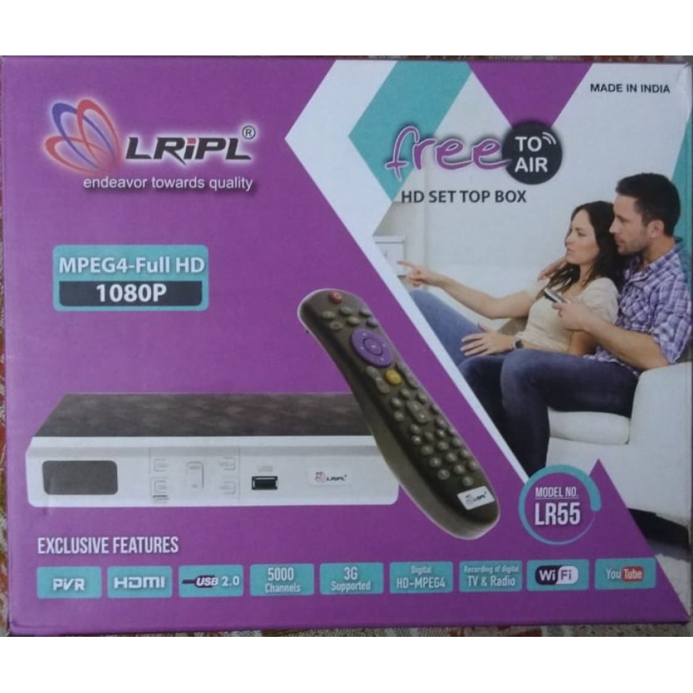 z LRIPL LR55 MPEG-4 Full HD 1080P Free To Air Set Top Box