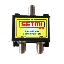 Setmi 2 way 5-1050mhz 1in and 2out coaxial splitter