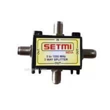 Setmi 3 way 5-1050mhz 1in and 3out coaxial splitter Setmi 3 way 5-1050mhz 1in and 3out coaxial splitter